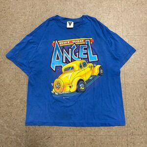 Vintage 1993 Hot Rod Angel Yellow Coupe Model Graphic Classic Cars Tee - Mens XL